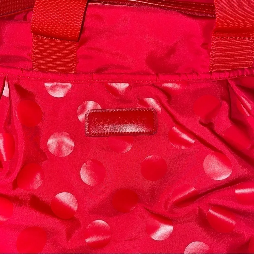 Stella Kim Olivia diaper bag red polka dot dots crossbody shoulder